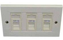 Cat5e 3-Way Data Outlet Kit