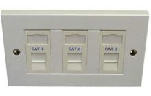 Cat6 3-Way Data Outlet Kit