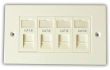 Cat6 4-Way Data Outlet Kit
