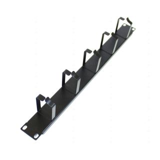19" 1U 5 Ring Cable Management Bar
