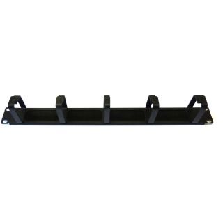 19" 1U Brush & Ring Cable Management Bar