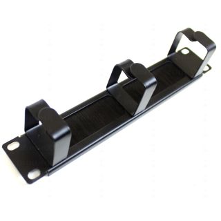10" 1U Brush & Ring Cable Management Bar