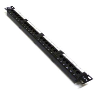 19" 1U 24 Port Cat5e Patch Panel