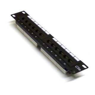 10" 1U 12 Port Cat5e Patch Panel
