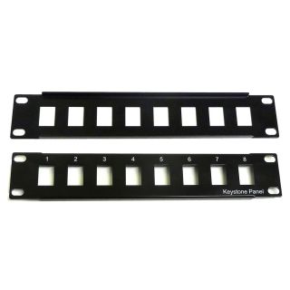10" 1U 8 Port Keystone Patch Panel Frame