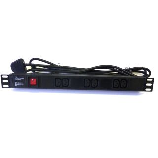 19" 1U 6-Way IEC C13 Horizontal PDU