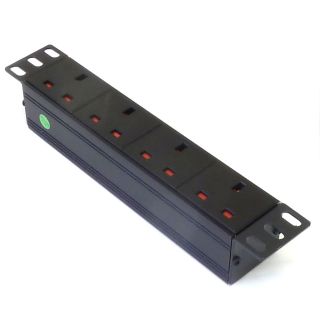 10" 1U 4-Way UK Horizontal PDU – Bracket Entry