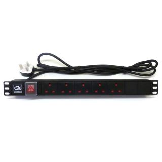 19" 1U 5-Way UK Horizontal PDU