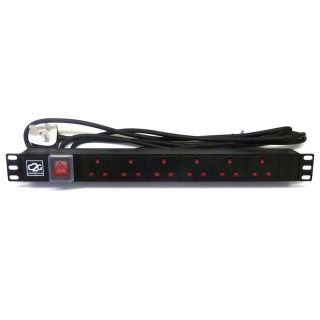 19" 1U 6-Way UK Horizontal PDU