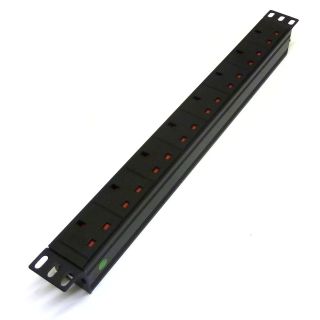19" 1U 8-Way UK Horizontal PDU