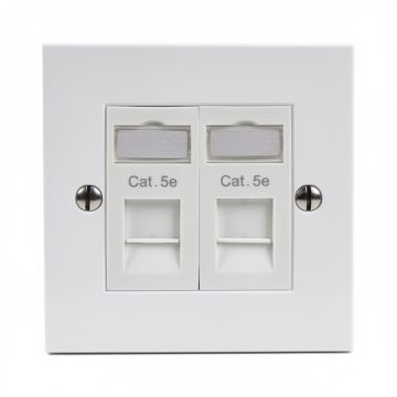 Cat5e 2-Way Data Outlet Kit