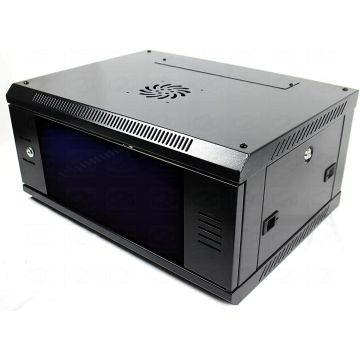6U 550mm Deep 19" P Series Data Cabinet - Black - Flat Packed