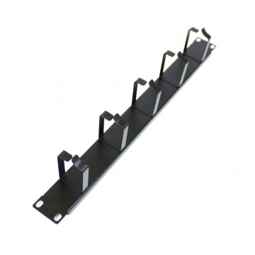 19" 1U 5 Ring Cable Management Bar