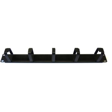 19" 1U Brush & Ring Cable Management Bar