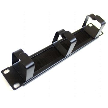 10" 1U Brush & Ring Cable Management Bar