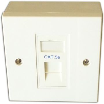 Cat5e 1-Way Data Outlet Kit with Backbox