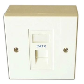 Cat6 1-Way Data Outlet Kit with Backbox