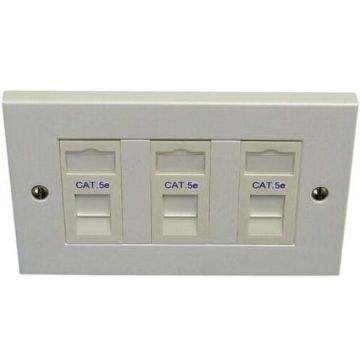 Cat5e 3-Way Data Outlet Kit