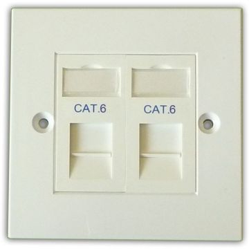 Cat6 2-Way Data Outlet Kit