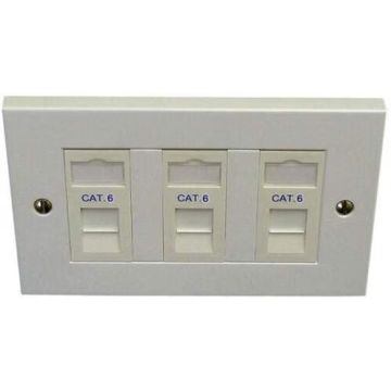 Cat6 3-Way Data Outlet Kit