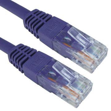 1m Purple Cat6 U/UTP Copper Patch Lead