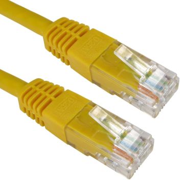1m Yellow Cat6 U/UTP Copper Patch Lead