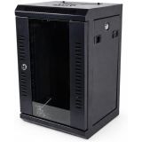 9U 300mm Deep 10" P Series Miniline Data Cabinet - Black - Ready Assembled