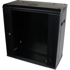12U 300mm Deep 19" P Series Data Cabinet - Black - Ready Assembled