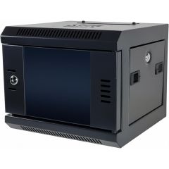 4U 300mm Deep 10" P Series Miniline Data Cabinet - Black - Ready Assembled