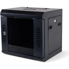 6U 300mm Deep 10" P Series Miniline Data Cabinet - Black - Ready Assembled