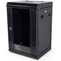 9U 300mm Deep 10" P Series Miniline Data Cabinet - Black - Ready Assembled