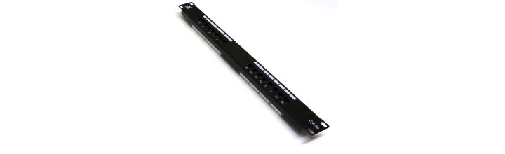 19" 1U 16 Port Cat5e Patch Panel