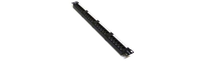 19" 1U 24 Port Cat5e Patch Panel