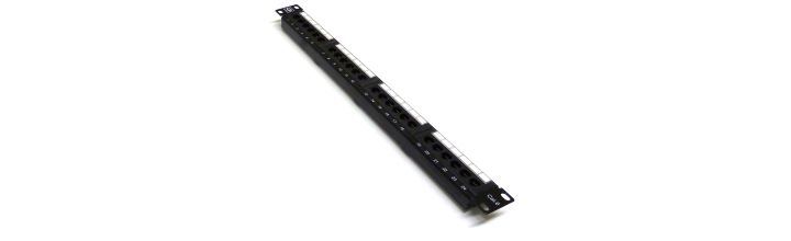19" 1U 24 Port Cat6 Patch Panel