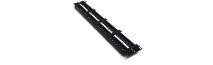 19" 2U 48 Port Cat5e Patch Panel