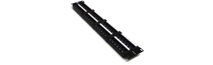 19" 2U 48 Port Cat6 Patch Panel