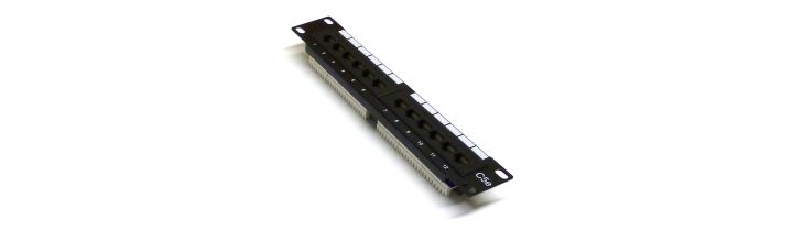 10" 1U 12 Port Cat5e Patch Panel