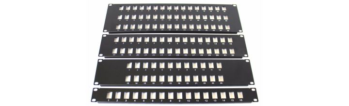 19" 1U 16 Port Keystone Patch Panel Frame