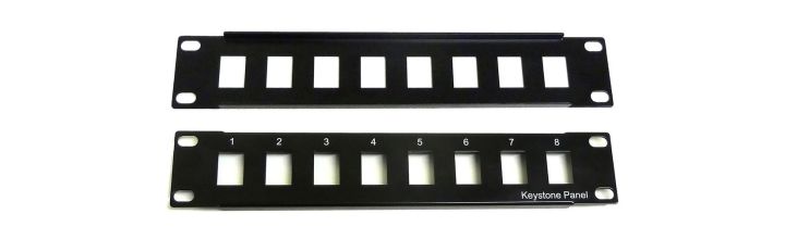 10" 1U 8 Port Keystone Patch Panel Frame