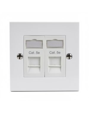 Cat5e 2-Way Data Outlet Kit