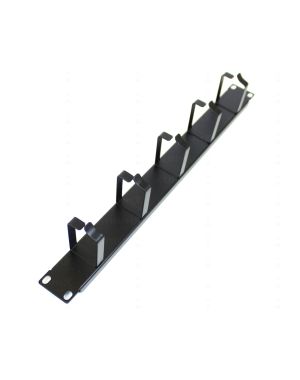 19" 1U 5 Ring Cable Management Bar
