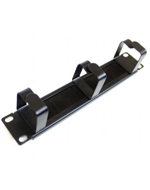 10" 1U Brush & Ring Cable Management Bar