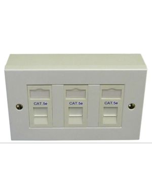 Cat5e 3-Way Data Outlet Kit with Backbox