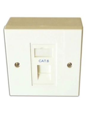 Cat6 1-Way Data Outlet Kit with Backbox