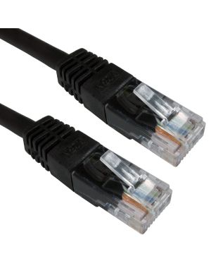 1m Black Cat6 U/UTP Copper Patch Lead