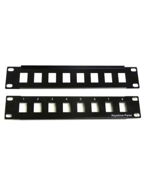10" 1U 8 Port Keystone Patch Panel Frame