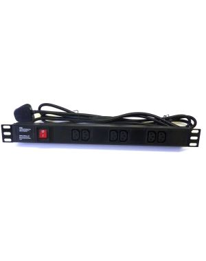 19" 1U 6-Way IEC C13 Horizontal PDU