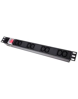 19" 1U 8-Way IEC C13 Horizontal PDU – Fused, Detachable Input