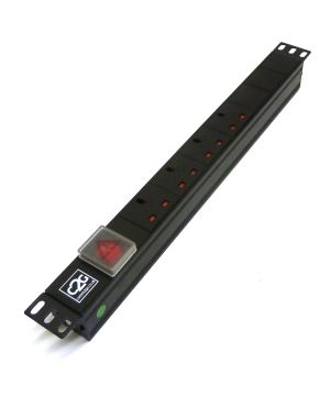 19" 1U 4-Way UK Horizontal PDU