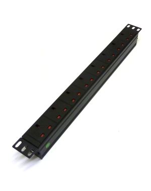 19" 1U 8-Way UK Horizontal PDU
